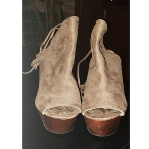 Slingback Platform Wedge Sandals